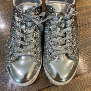 Silver Glitter Women's Sneakers